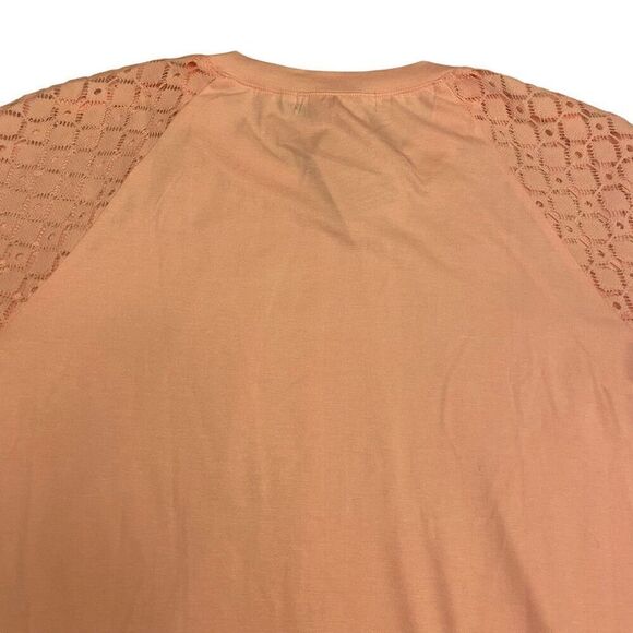 Automet Soft Pink Short Lace‎ Sleeves Top Size M nwt - Picture 7 of 12